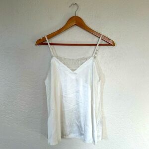 White Lacey Silk Camisole - Small